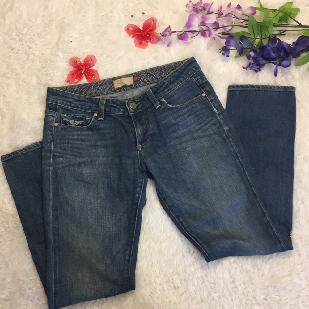 Paige Roxbury skinny jeans.